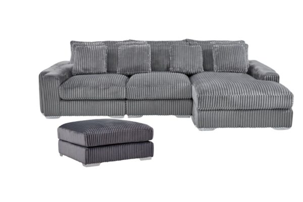 London Gray 3 Piece Sectional RAF Chaise
3-Pc RAF Sectional Right Chaise