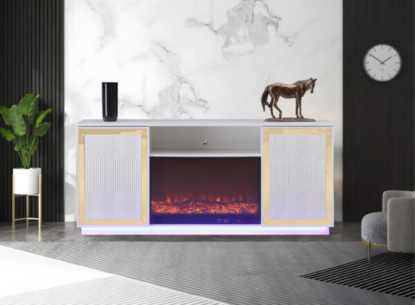 Quito White TV Stand