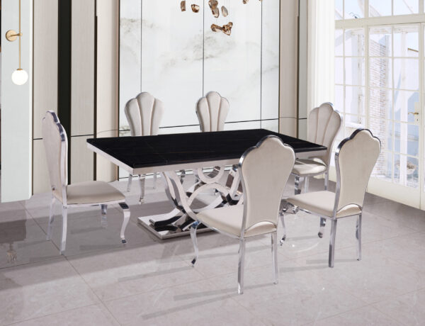 Lilo White & Silver Dining Chair