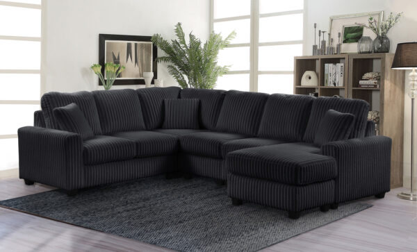 Lyon Black RAF Chaise
3-Pc Sectional Chaise