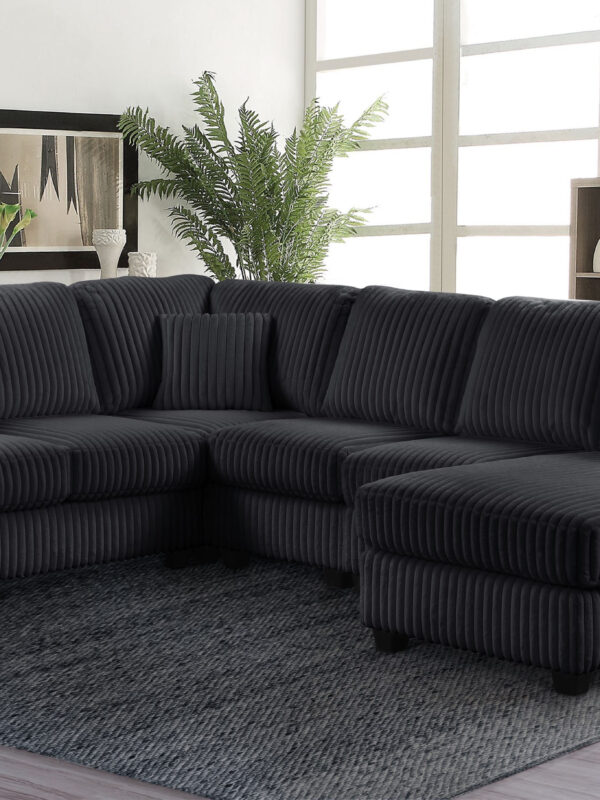 Lyon Black RAF Chaise
3-Pc Sectional Chaise