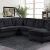 Lyon Black RAF Chaise
3-Pc Sectional Chaise