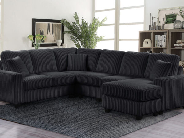 Lyon Black RAF Chaise
3-Pc Sectional Chaise