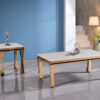 Gandhi Gold/White End Table
