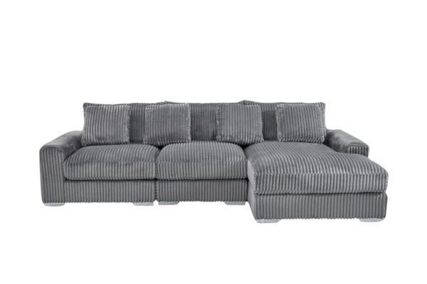 London Gray 3 Piece Sectional RAF Chaise
3-Pc RAF Sectional Right Chaise