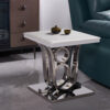 Da Vinci Silver/White End Table