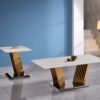 Shakespeare Gold/White End Table