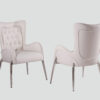Mulan White & Silver Dining Chair