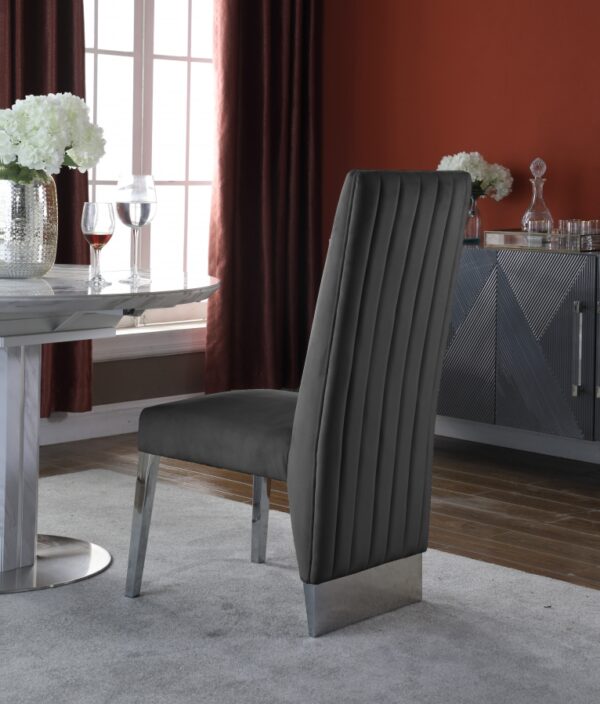 Cinderella Gray & Silver Dining Chair