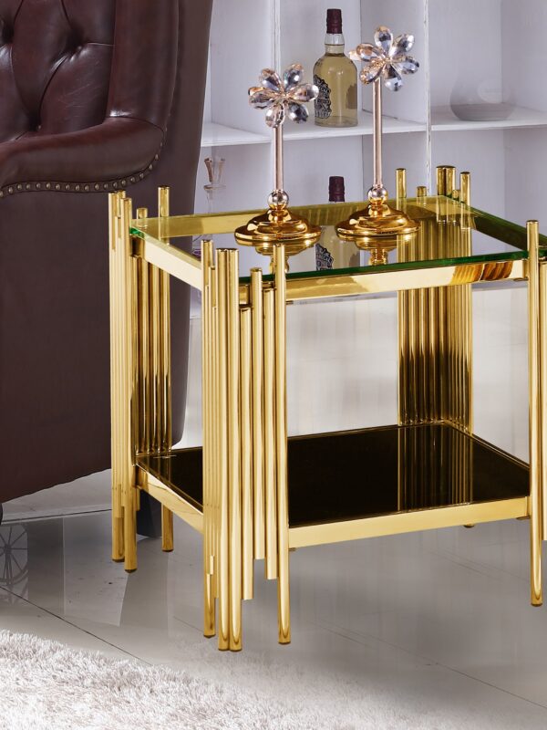 Columbus Gold/Black End Table