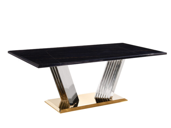 Shakespeare Silver/Black Dining Table