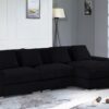 London Black 3 Piece Sectional RAF Chaise
3-Pc RAF Sectional Right Chaise