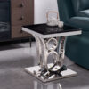 Da Vinci Silver/Black End Table
