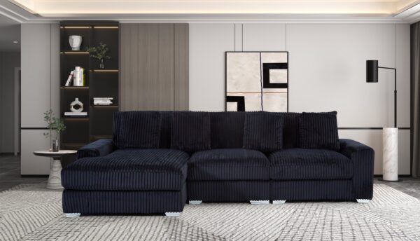 London Black 3 Piece Sectional LAF Chaise
3-Pc LAF?Sectional Left?Chaise
