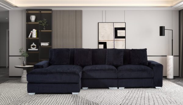 London Black 3 Piece Sectional LAF Chaise
3-Pc LAF?Sectional Left?Chaise