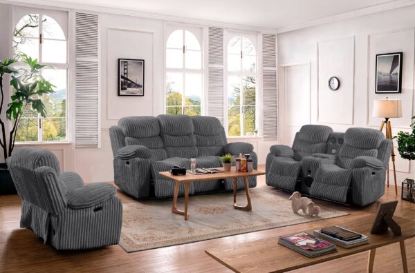 Flint Gray Sofa + Loveseat Set