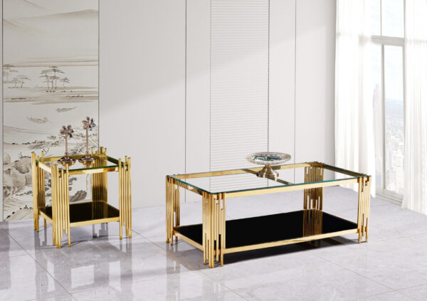Columbus Gold/Black End Table