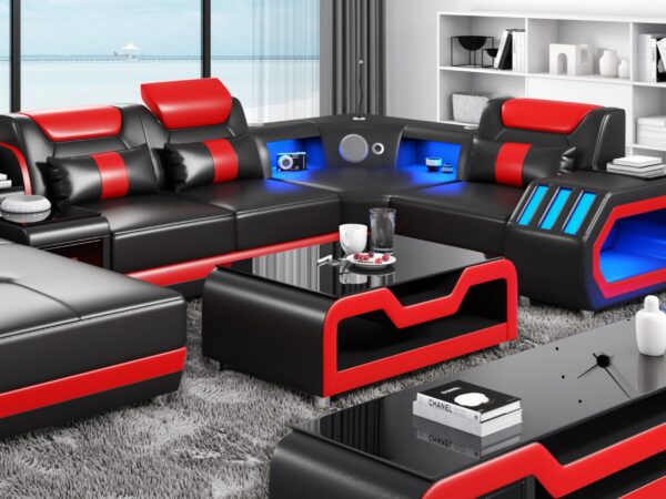 Nevada Black & Red Coffee Table