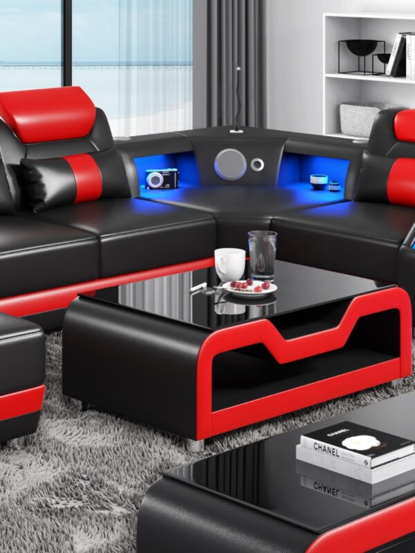 Nevada Black & Red Coffee Table