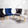 Stitch Gray & Gold Dining Chair