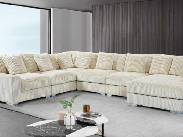 London Cream 6 Piece Sectional RAF Chaise
6-Pc Sectional RAF Chaise