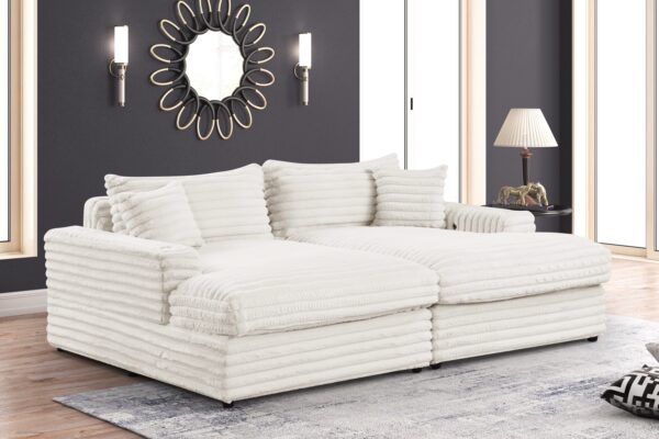 Ajax Cream Double Chaise
2-Pc Double Chaise