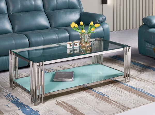 Columbus Silver/White Coffee Table