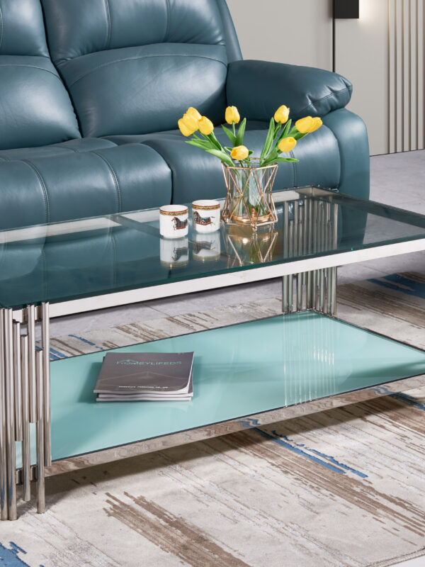 Columbus Silver/White Coffee Table