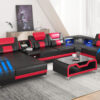 Nevada Black & Red Sectional