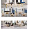 Da Vinci Gold/Black End Table
