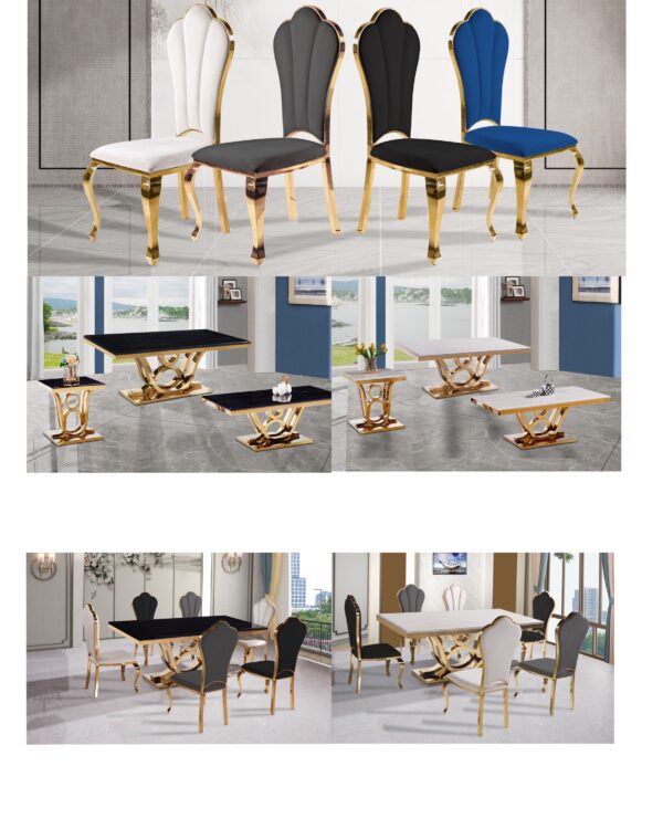 Da Vinci Gold/Black End Table