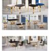 Da Vinci Gold/White End Table
