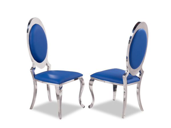 Olaf Blue & Silver Dining Chair