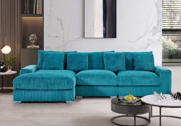 London Turquoise 3 Piece Sectional LAF Chaise
3-Pc RAF Sectional Right Chaise