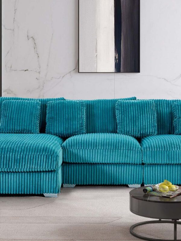 London Turquoise 3 Piece Sectional LAF Chaise
3-Pc RAF Sectional Right Chaise