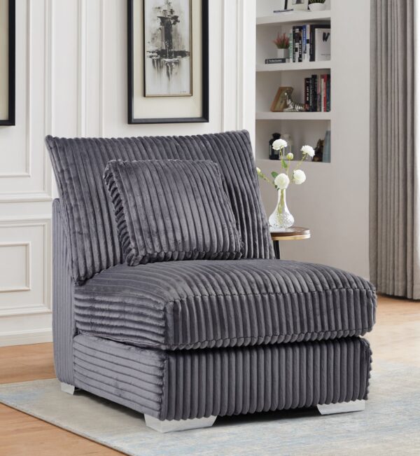 London Gray 6 Piece LAF Chaise Sectional
6-Pc Sectional LAF Chaise
