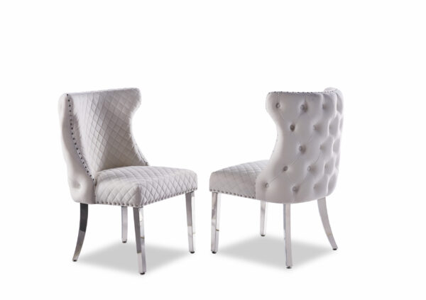 Stitch White & Silver Dining Chair