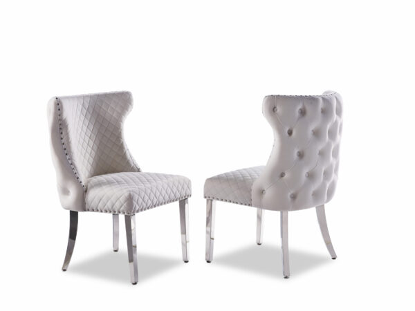 Stitch White & Silver Dining Chair