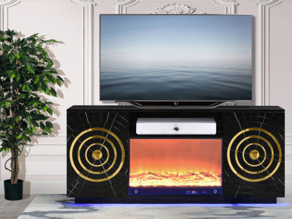 Santiago Black TV Stand