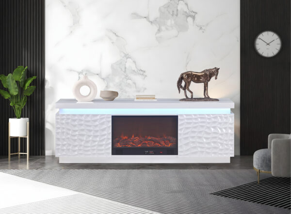 Bogota White TV Stand