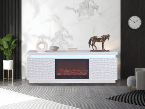 Bogota White TV Stand