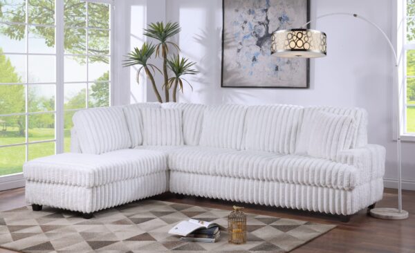 Lisbon White
2-Pc Sectional Reversible Chaise