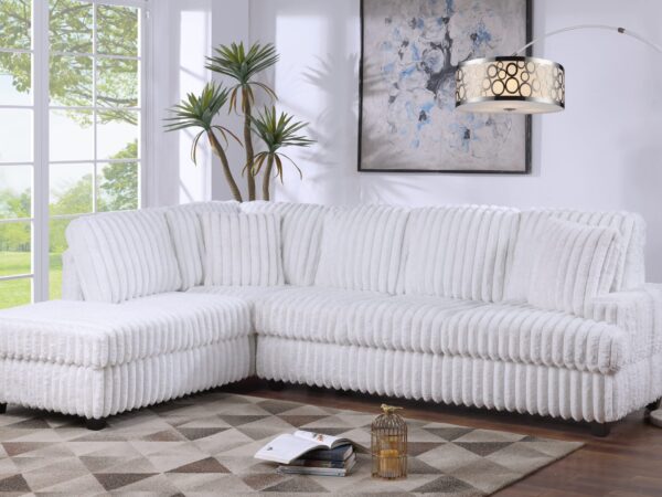 Lisbon White
2-Pc Sectional Reversible Chaise