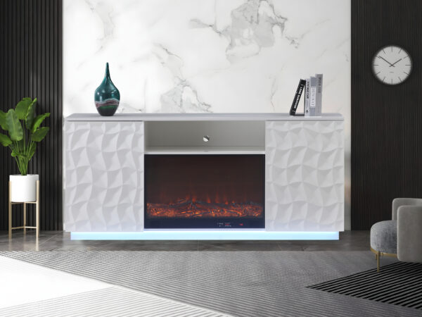 Salvador White TV Stand