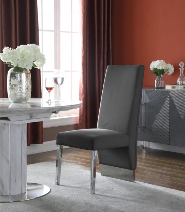 Cinderella Gray & Silver Dining Chair