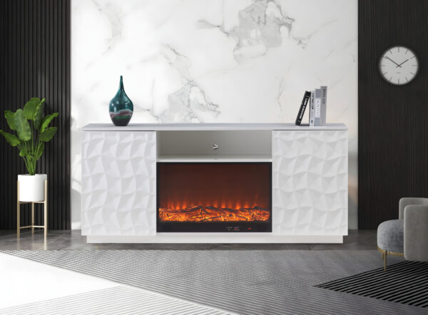 Salvador White TV Stand