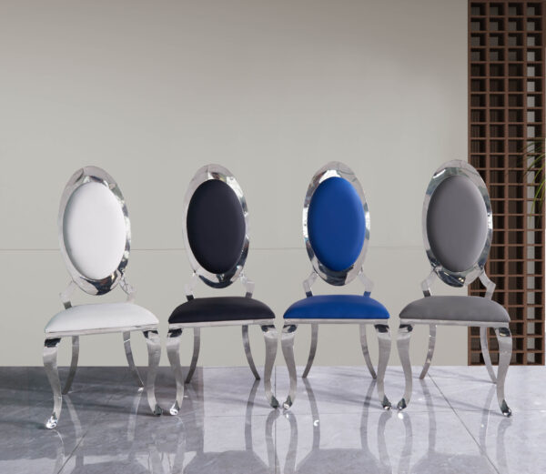Olaf Blue & Silver Dining Chair