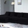 London Black 3 Piece Sectional LAF Chaise
3-Pc LAF?Sectional Left?Chaise