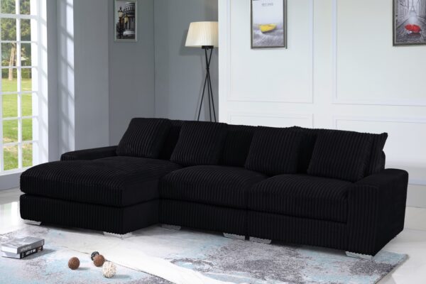 London Black 3 Piece Sectional LAF Chaise
3-Pc LAF?Sectional Left?Chaise