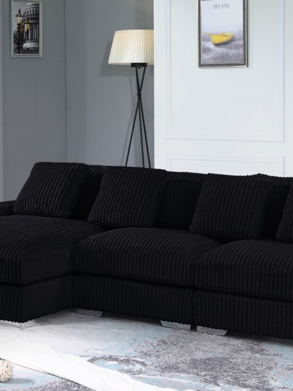 London Black 3 Piece Sectional LAF Chaise
3-Pc LAF?Sectional Left?Chaise